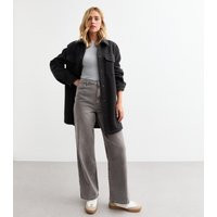 Women's Washed Grey Adalae High-Waist Wide Leg Jeans New Look | New Look (UK)