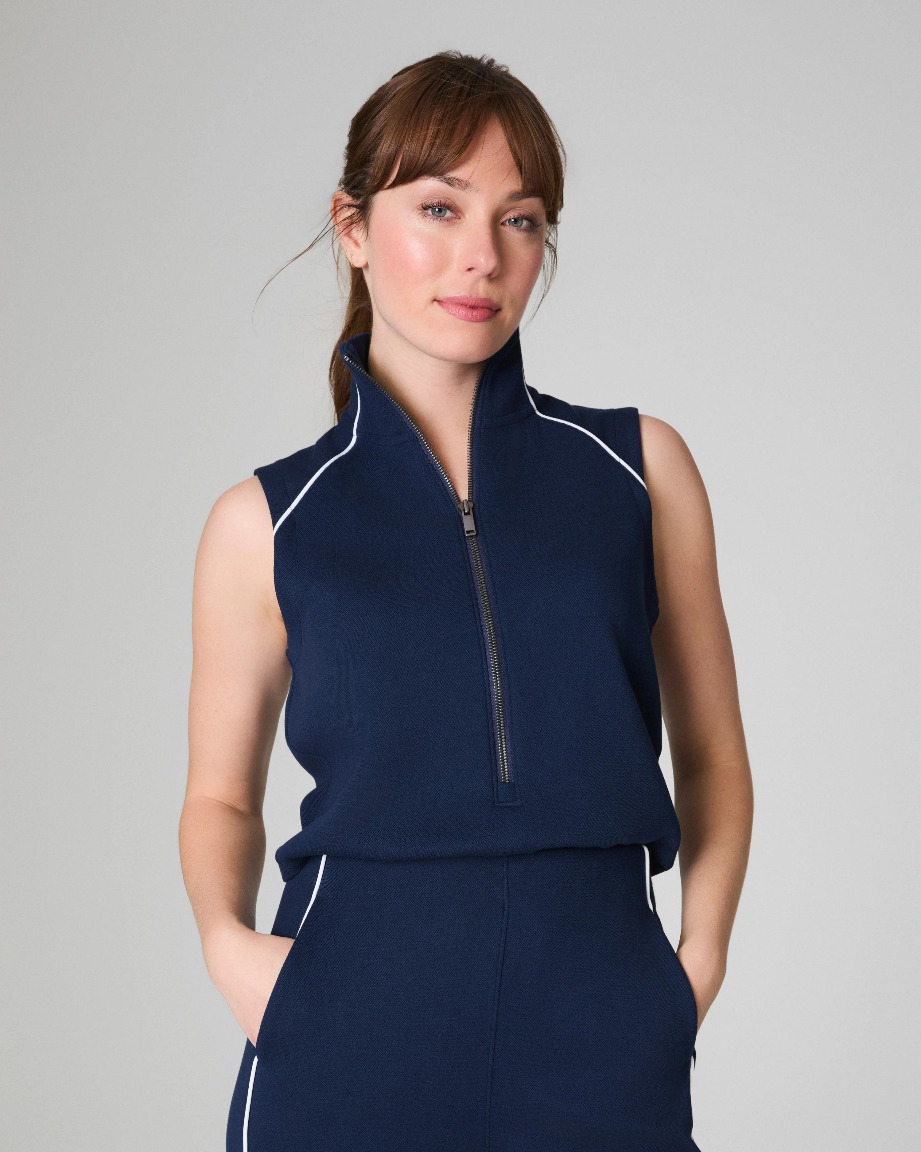 AirEssentials Mockneck Jumpsuit – Sporty, Comfy & Travel-Ready | SPANX | Spanx