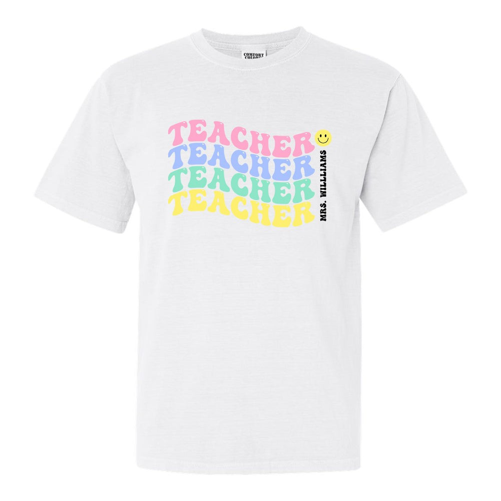 'Retro Teacher' T-Shirt | United Monograms