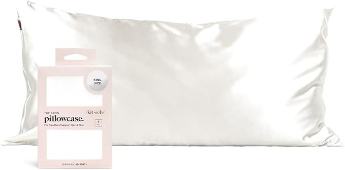 Kitsch Satin Pillowcase for Hair & Skin - Softer Thank Silk Pillowcase for Hair and Skin Cooling ... | Amazon (US)