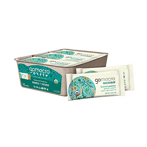 GoMacro MacroBar Organic Vegan Snack Bars - Granola + Coconut (2.0 Ounce Bars, 12 Count) | Amazon (US)