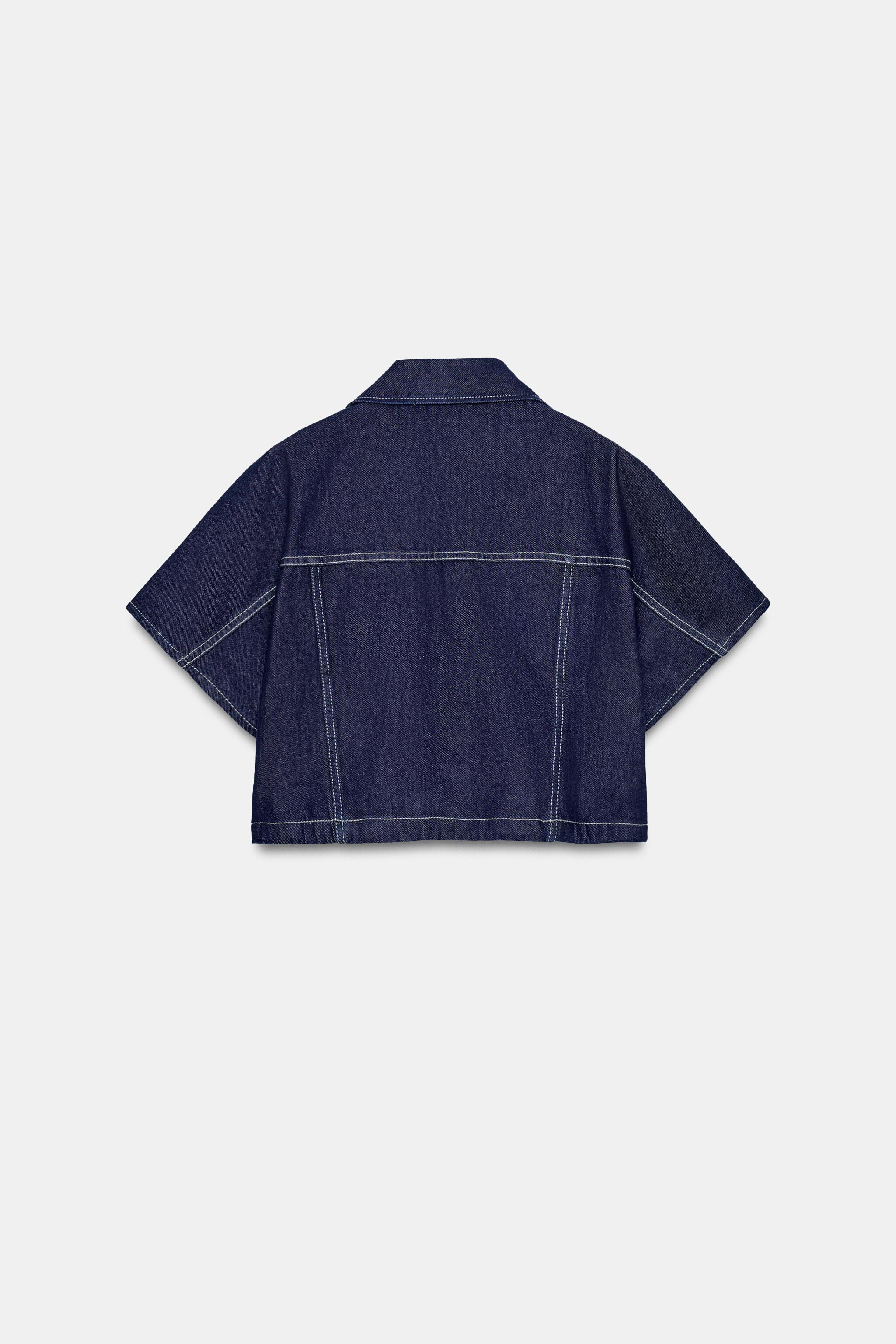 Z1975 CROPPED DENIM SHIRT | Zara US
