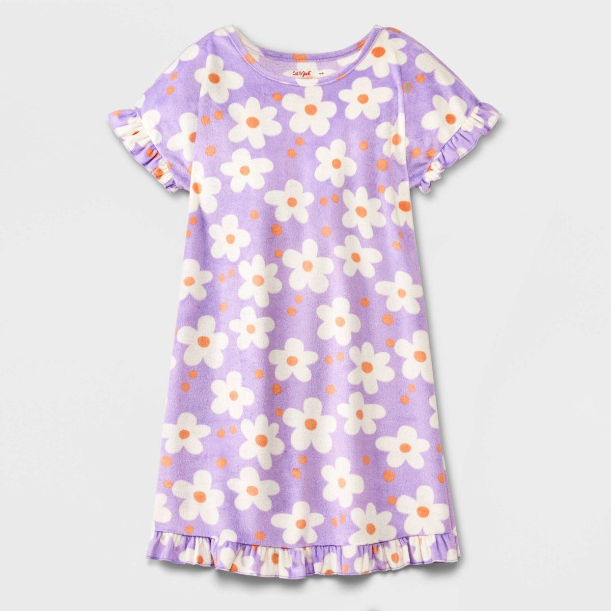 Girls' Short Sleeve NightGown - Cat & Jack™ Purple L | Target