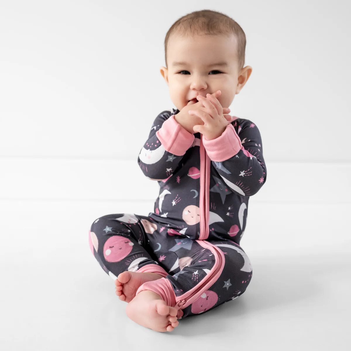 Pink To the Moon & Back Zippy | Little Sleepies