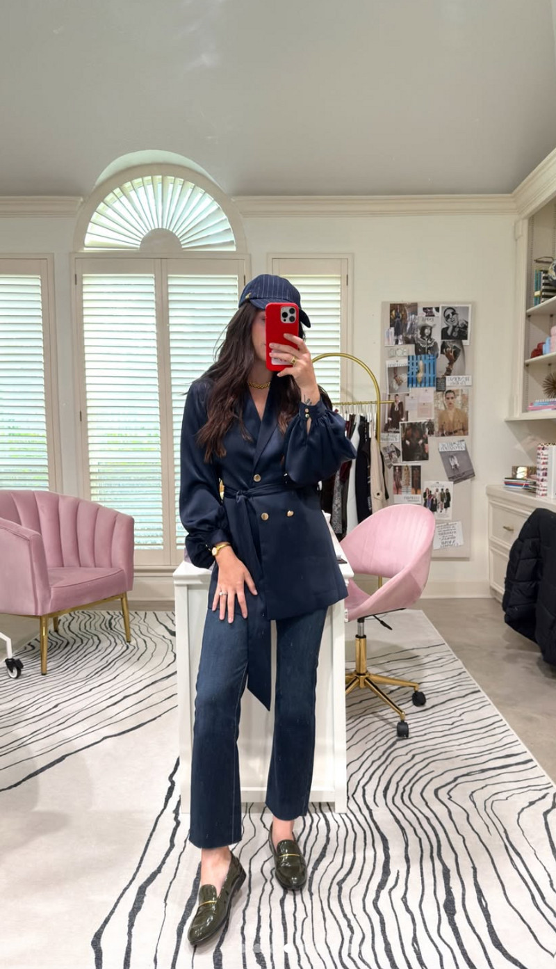 ootd // blazer // chord hat // dark blue // navy // denim 

 #LTKootd