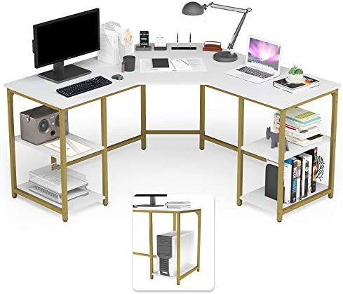 Elephance L Shaped Desk Corner Computer Desk Gaming Table Workstation for Home Office (Large with... | Amazon (US)