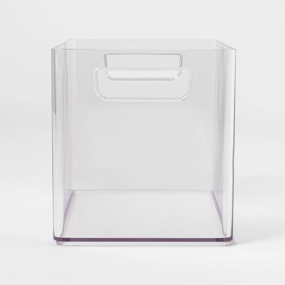 Bathroom Organizer Bin with Handles Clear - Made By Design™ | Target