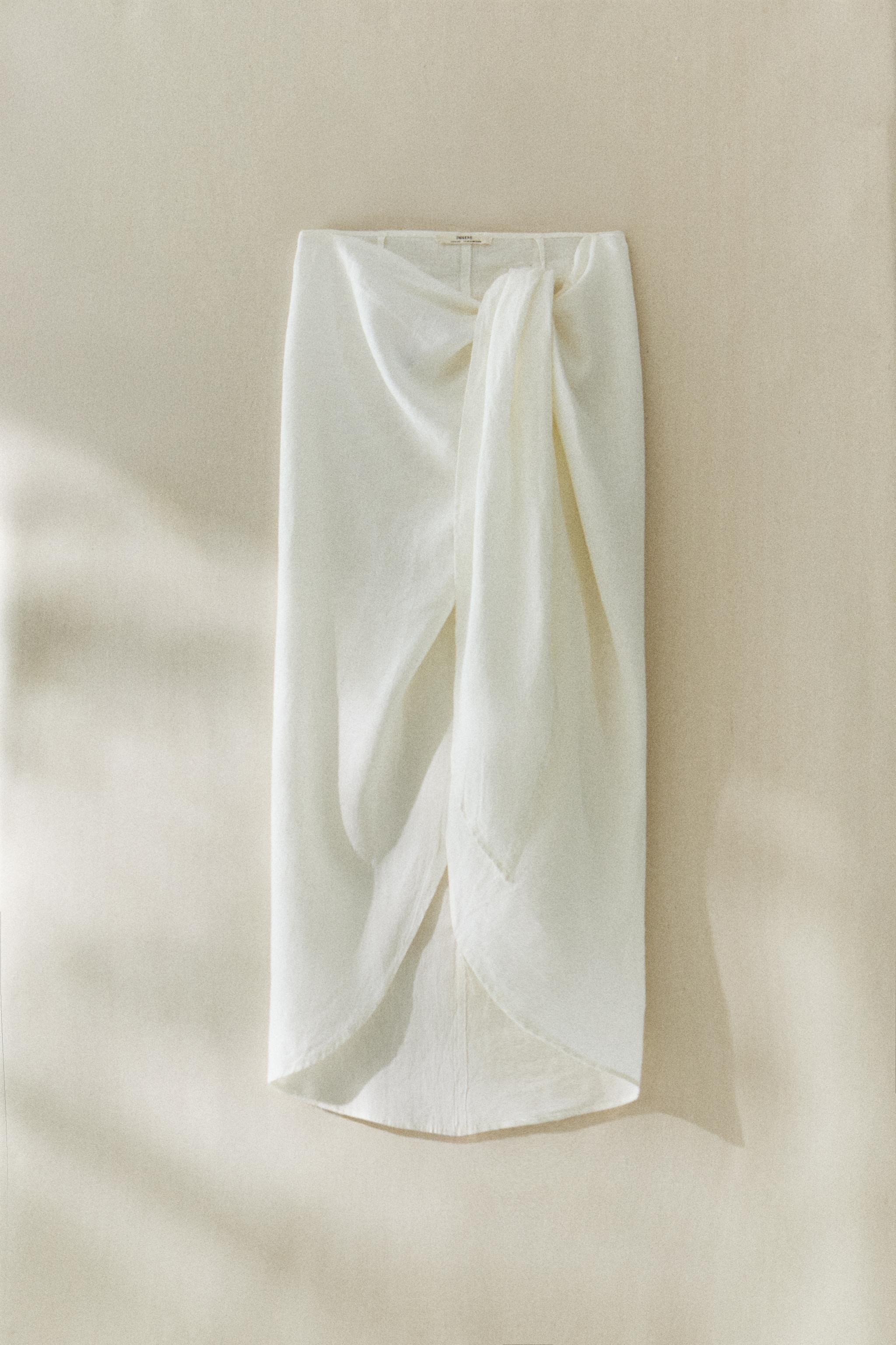 LANGER LEINEN-STRANDPAREO MIT KNOTEN | Zara DE