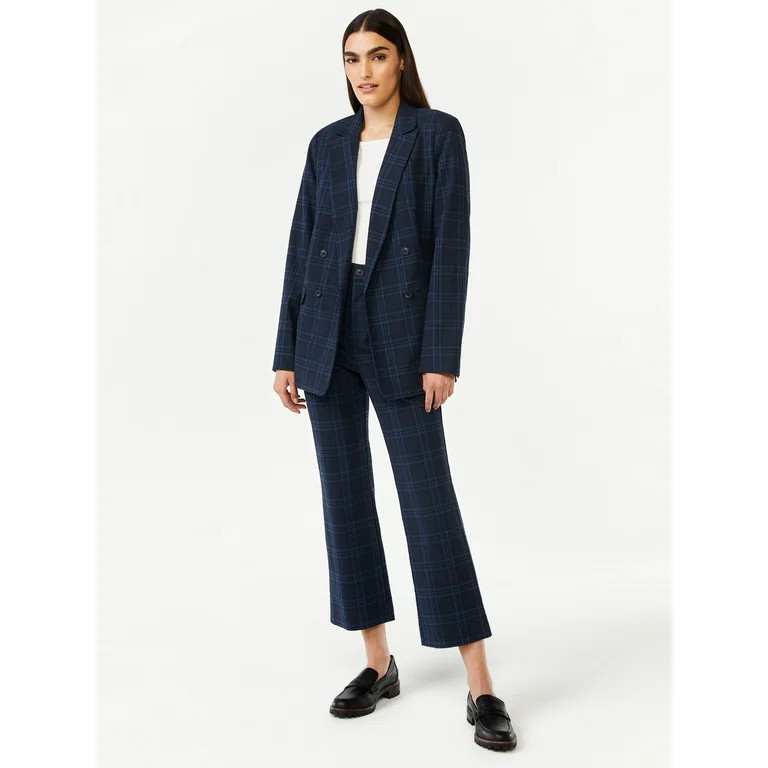 Free Assembly Women's Crop Kick Flare Trousers | Walmart (US)