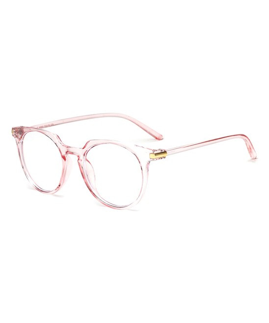 YK Glasses Reading Glasses pink - Pink Round Blue Light Glasses | Zulily