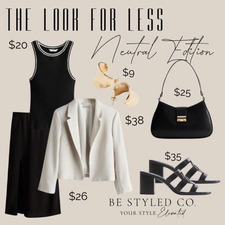 Neutral work outfit idea / everything under $50 - affordable work looks - business looks - spring work ideas - cropped blazer and skirt look 

#LTKSeasonal #LTKOver40 #LTKFindsUnder50