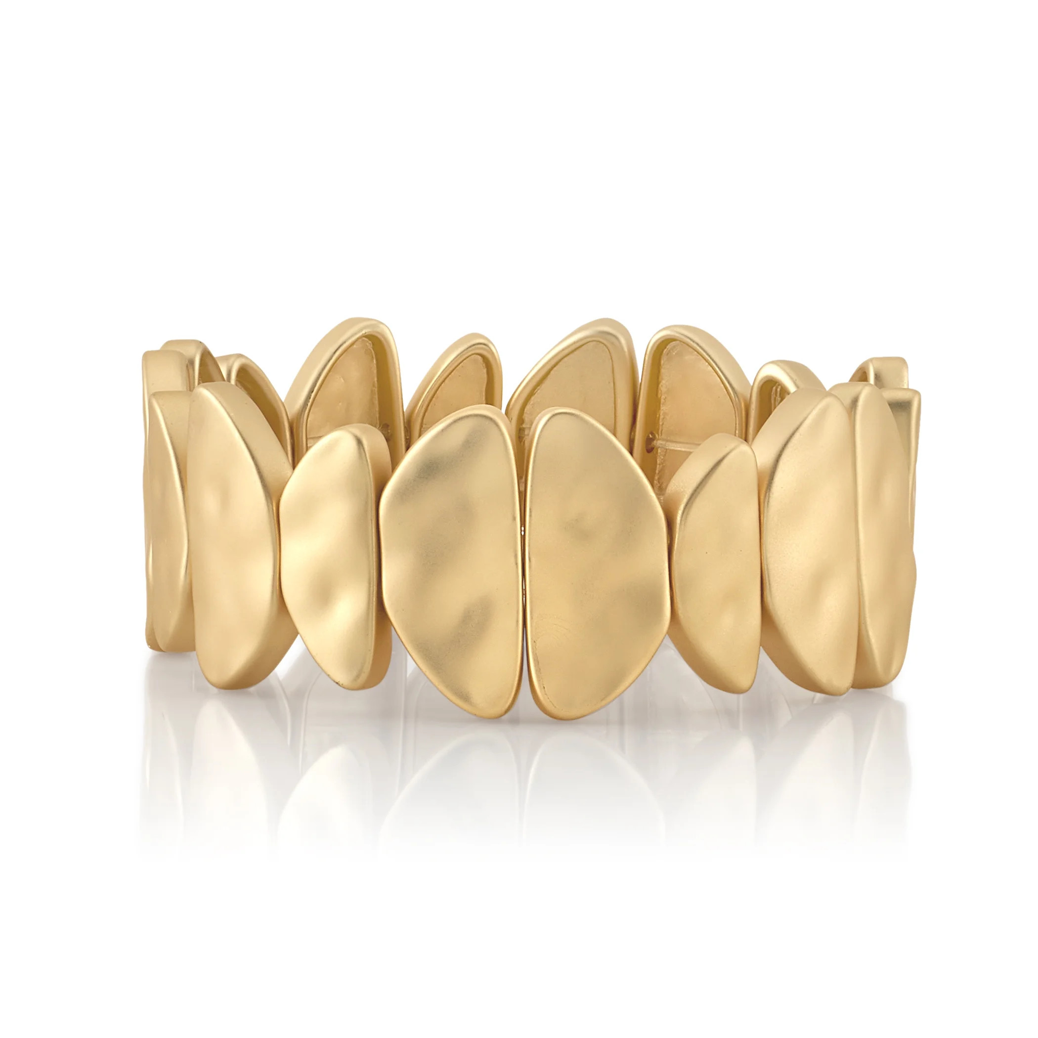 Scoop Gold Tone Organic Bracelet, 8" Stretch - Walmart.com | Walmart (US)