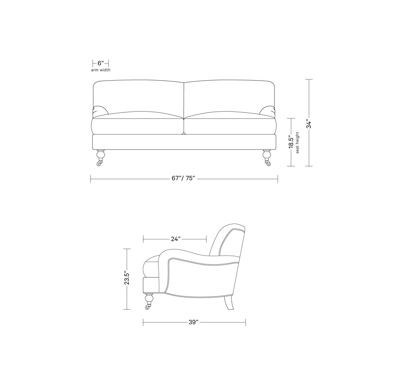 Rose Loveseat by The Everygirl® | Interior Define