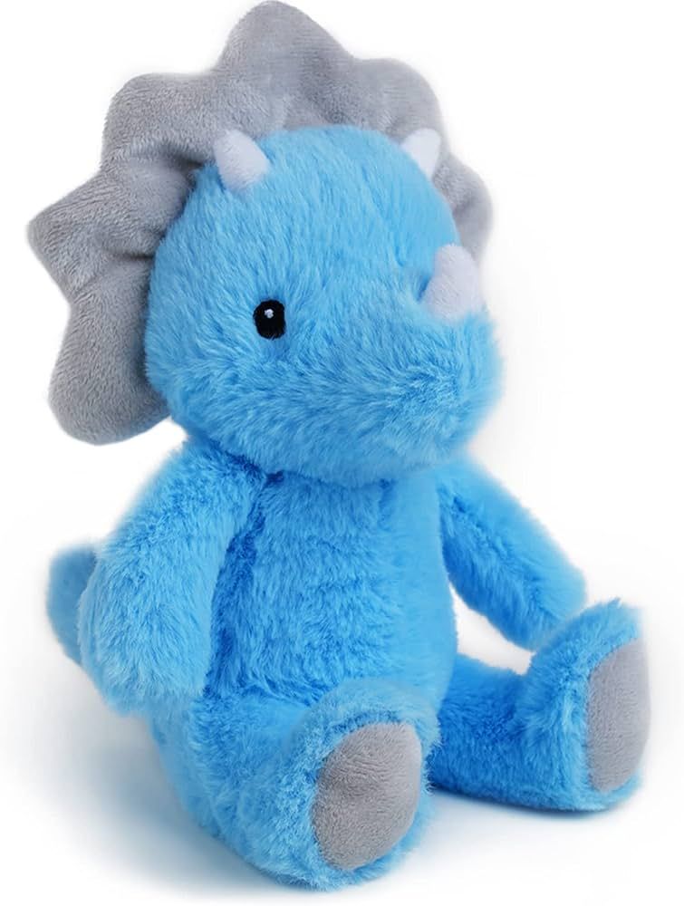 VANLINNY NEW Blue Dinosaur Stuffed Animal, 9" Blue Triceratops Stuffed Toy for Kids, Cute Baby Di... | Amazon (US)