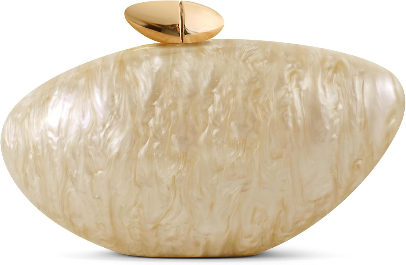 Acrylic Shell Clutch Purse for Women, Marble Evening Bag with Magnetic Closure for Wedding Party | Amazon (US)