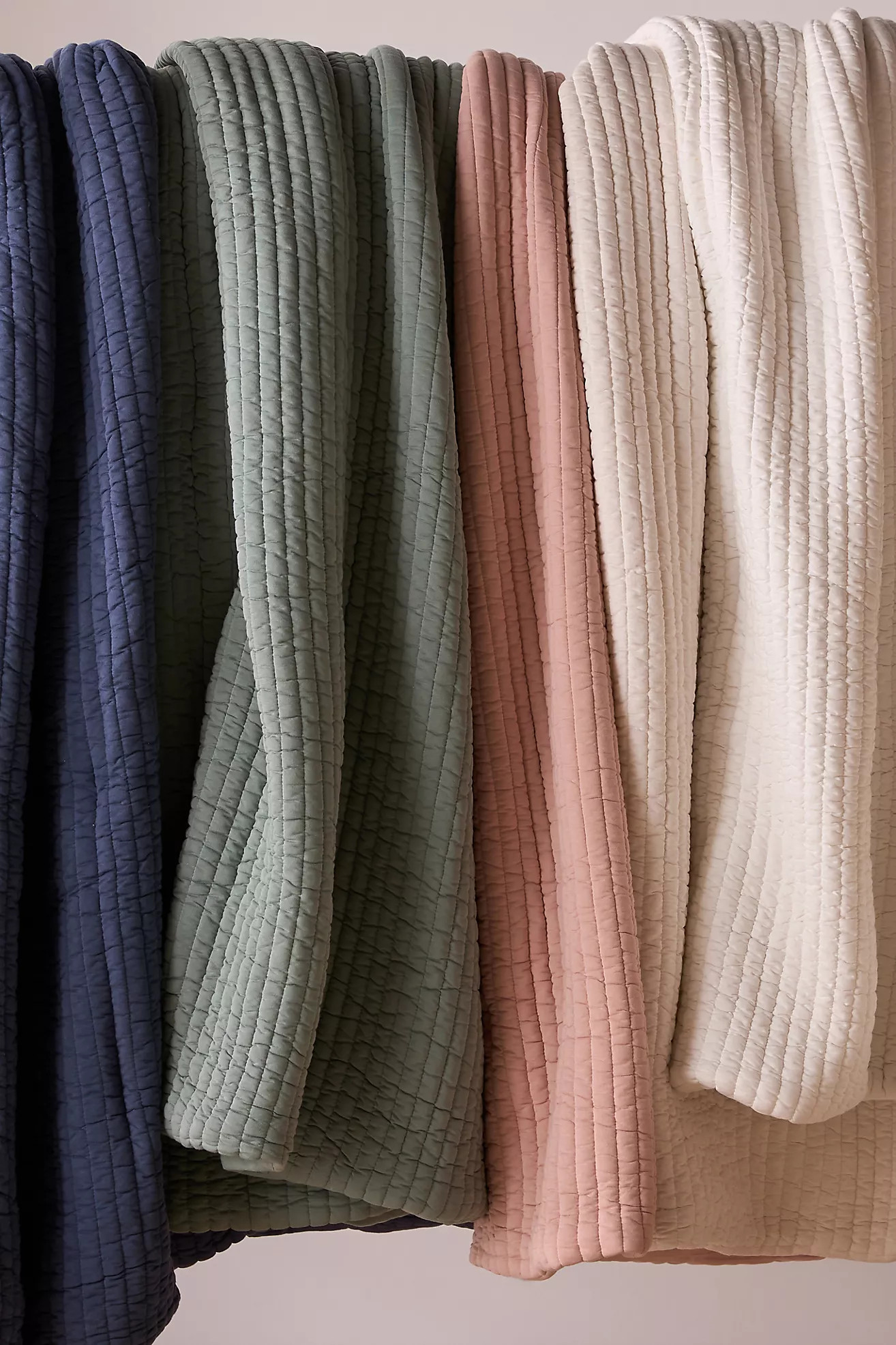 Cotton Jersey Channel Stitch Quilt | Anthropologie (US)