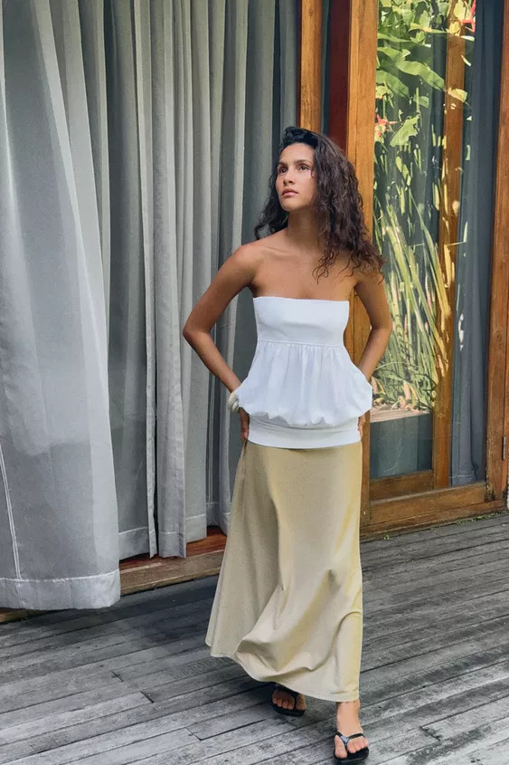 COMBINATION MIDI DRESS | Zara US