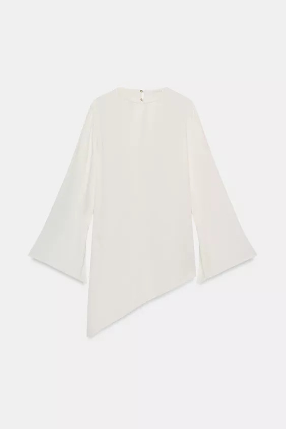 ZW COLLECTION ASYMMETRIC SATIN TOP | Zara UK
