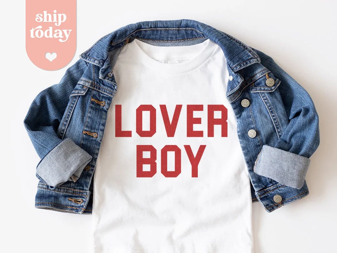 Lover Boy Toddler Shirts kids Valentines Day Gift Shirt - Etsy | Etsy (US)