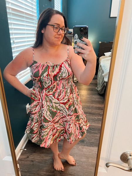 Love this pink and green floral sundress from LOFT! Perfect for summer and is true to size. Currently on sale, too! 

#LTKStyleTip #LTKSeasonal #LTKSaleAlert