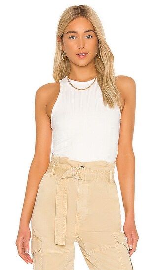 Cropped Rib Tank in Off White | Revolve Clothing (Global)