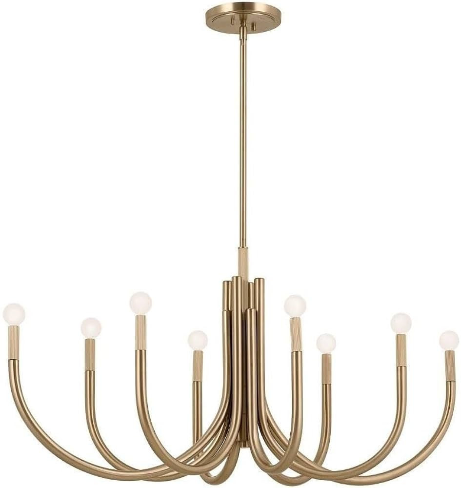 Kichler Odensa 46 Inch 8 Light Oval Chandelier in Champagne Bronze | Amazon (US)