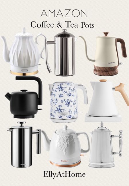 Electric tea kettles and coffee pots in a variety of styles at Amazon home. Shop best sellers. Also shop tea cups, mugs. 

#LTKSaleAlert #LTKHome #LTKFamily