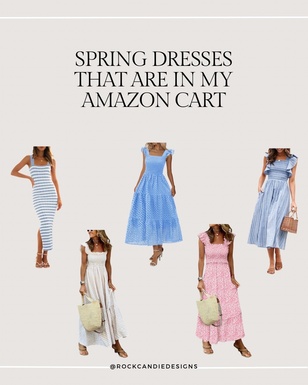 I’m so excited to get these and do a try on of these 5 spring women’s dresses that are in my Amazon cart!  
Each dress comes in so many different color choices so choose your favorite! 

The pink floral dress, the khaki gingham and the blue striped I think will end up to be my favorites! 

Which would you choose? 

#LTKmomlife #LTKgrwm #LTKootd