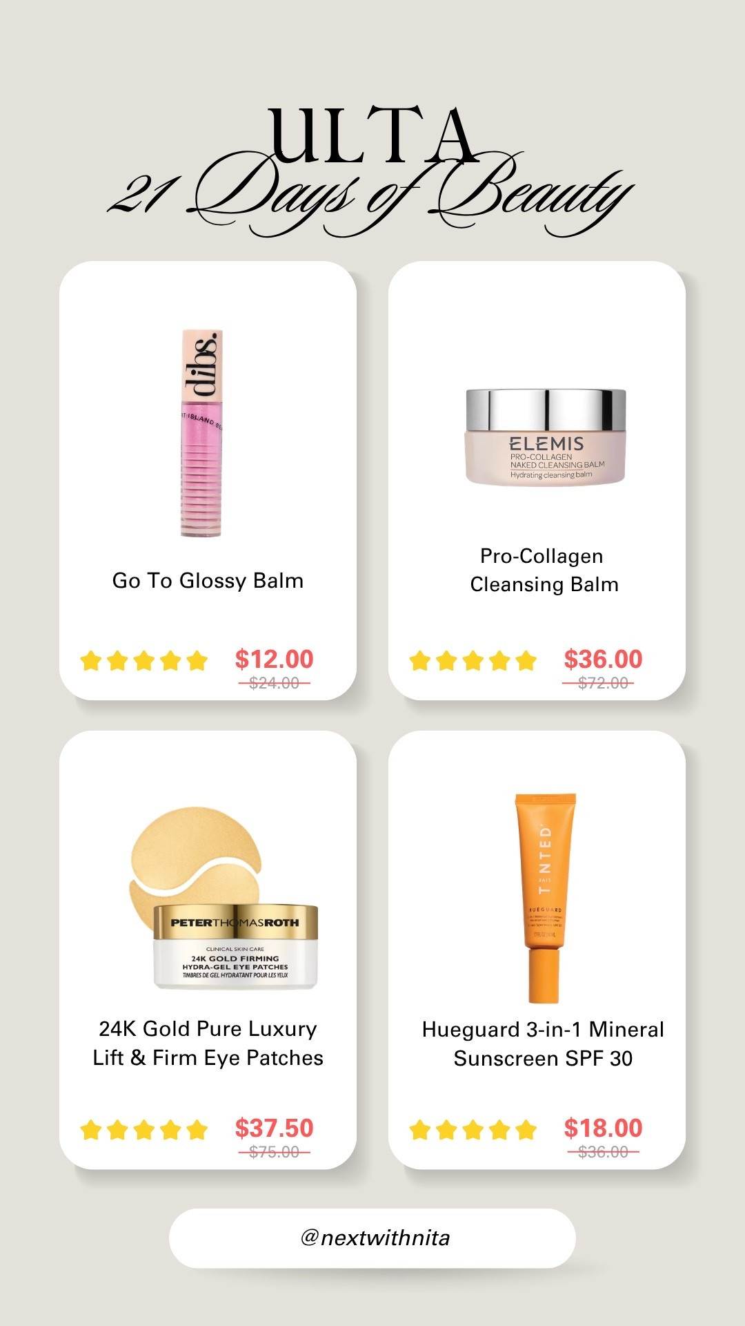Ulta 21 days of beauty deals today! These are good!! 

#LTKSaleAlert #LTKBeauty