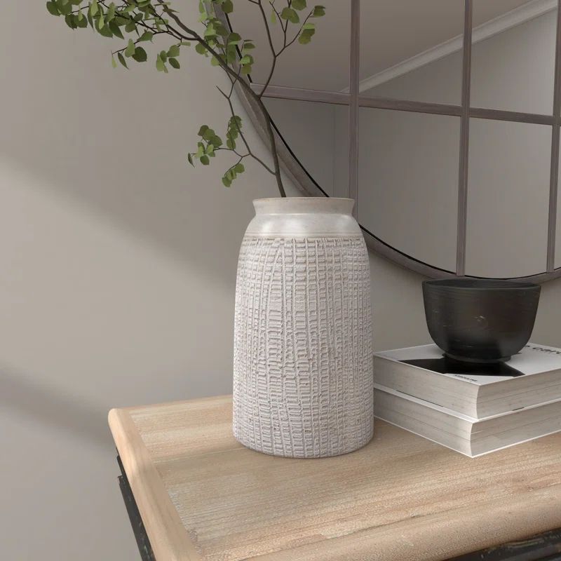 White 11'' Indoor / Outdoor Terracotta Table Vase | Wayfair North America