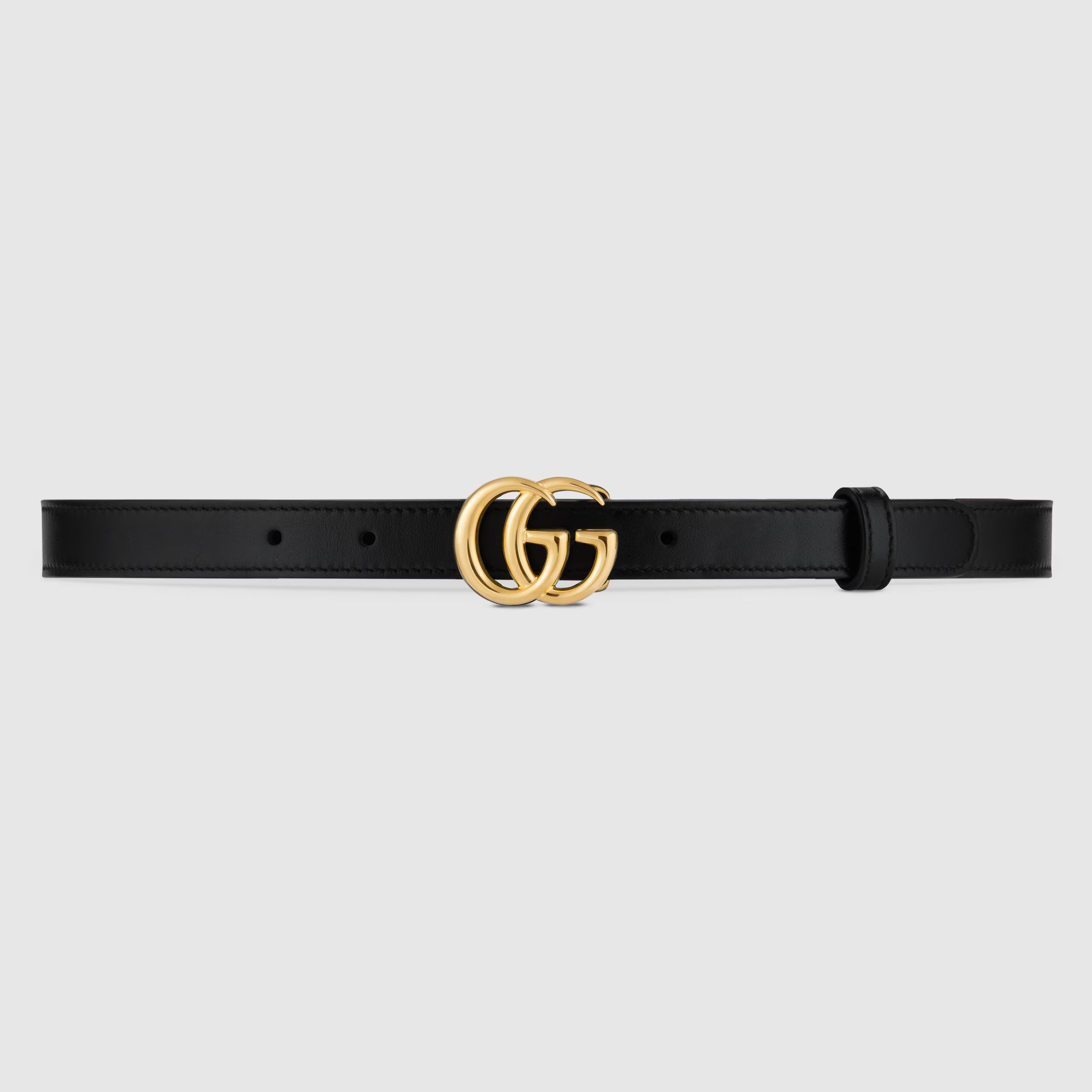 GG Marmont leather belt with shiny buckle | Gucci (EU)