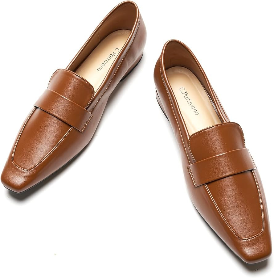 C.Paravano Women's Loafer Flat | Loafers for Women | Slip-on Flats Shoes | Business Casual Shoe |... | Amazon (US)