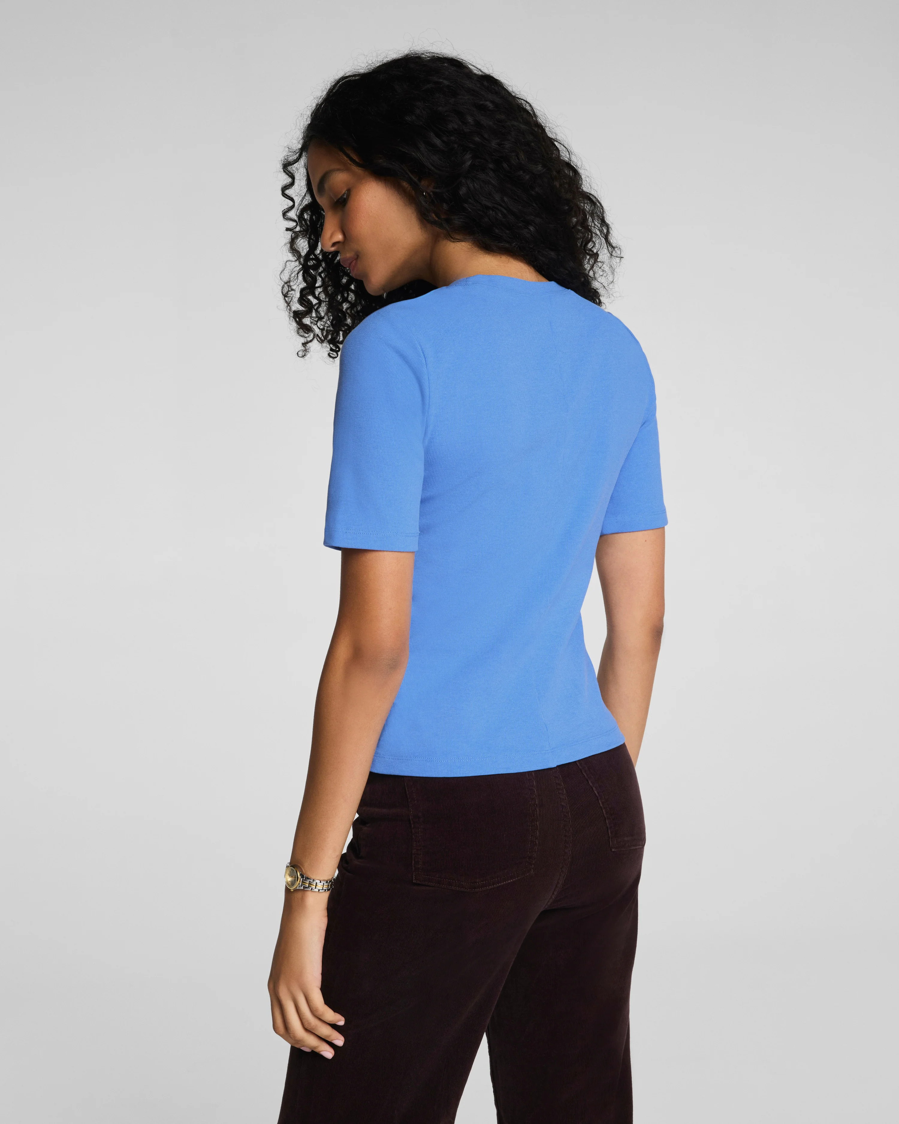 SPANX® Ribbed Knit Crewneck Tee | Spanx