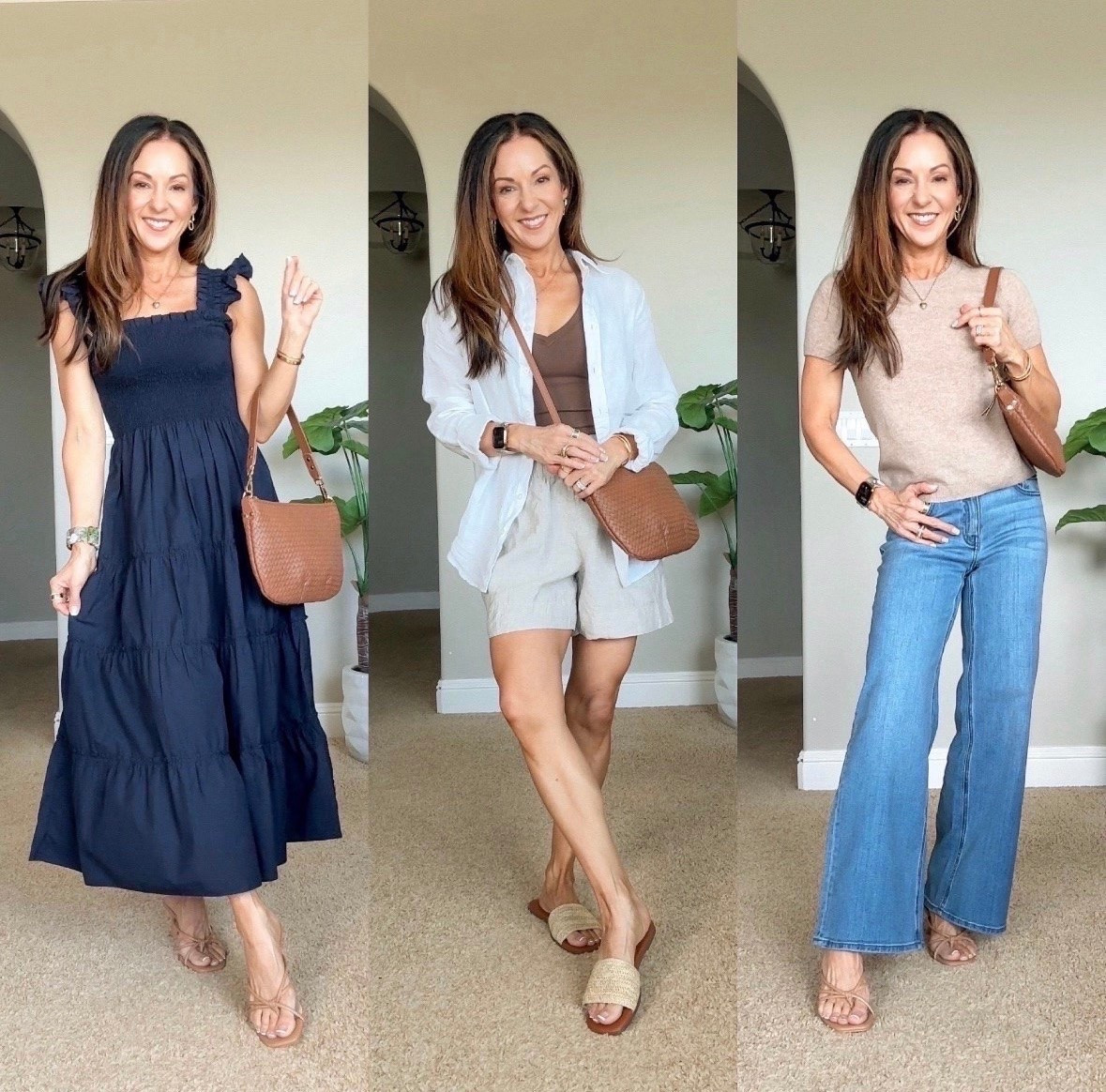 Spring and summer outfit ideas that make getting dressed feel effortless ☀️ Think lightweight layers, flattering denim, easy dresses, linen pants, and neutral basics you can mix and match all season long. These are the kinds of outfits that work for everyday wear, travel, brunch, vacations, and everything in between.

spring outfits, summer outfit ideas, casual chic style, neutral fashion, vacation outfits, everyday style, petite friendly fashion, linen pants outfit, effortless outfits, wardrobe staples, EverydayHolly

#LTKootd #LTKSeasonal #LTKPetite