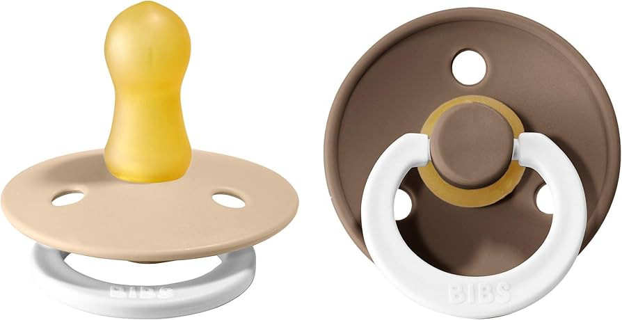 BIBS Colour Night Baby Pacifier 2-Pack | Made in Denmark | BPA Free Dummy Soother, Round Nipple. ... | Amazon (US)