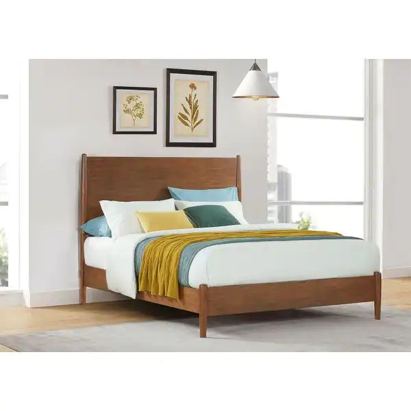 Mid-Century Modern Panel Bed by Martin Svensson Home - Overstock - 36097583 | Bed Bath & Beyond