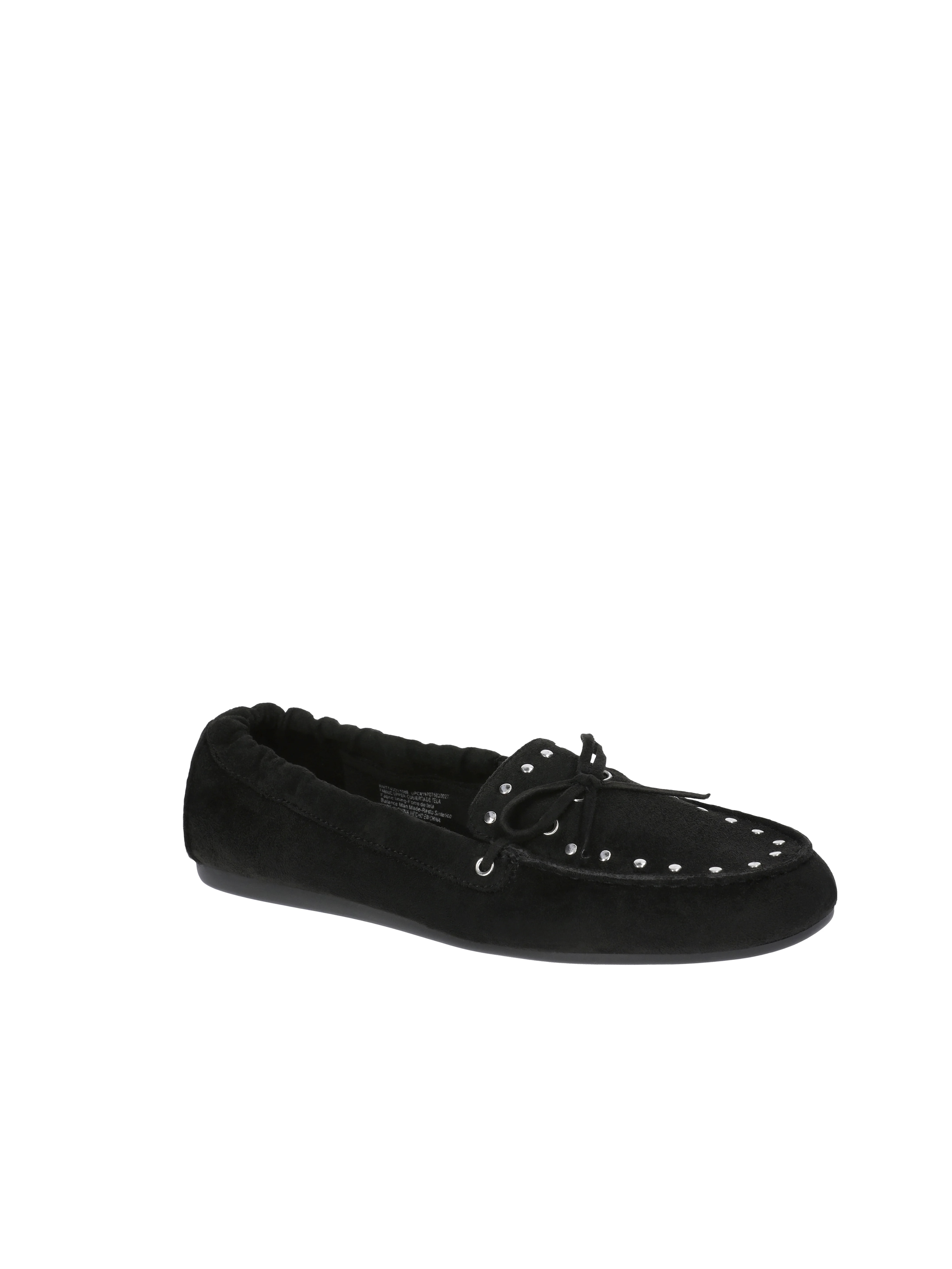 Time and Tru Women's Studded Faux Suede Moccasin Loafers | Walmart (US)