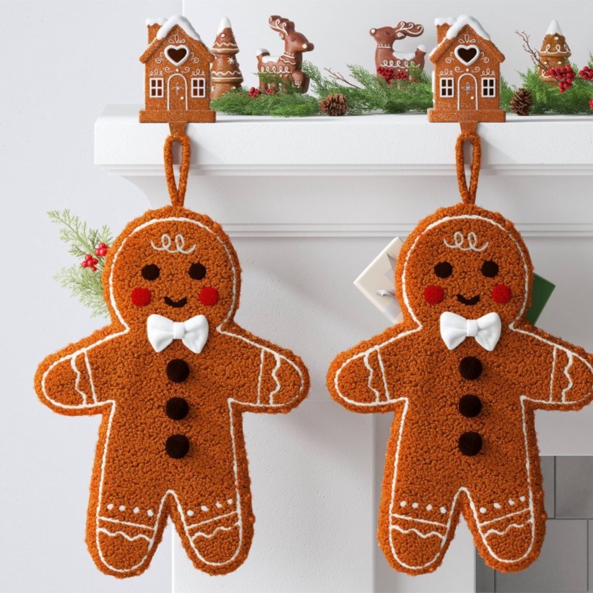 The cutest gingerbread stockings and gingerbread house stocking holder! 

#LTKHoliday #LTKSeasonal #LTKHome