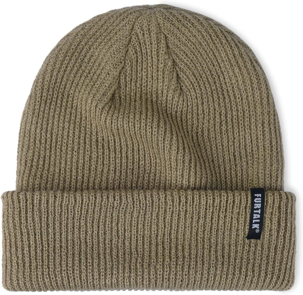 FURTALK Beanie Hat for Women Men Winter Hat Womens Cuffed Beanies Knit Skull Cap Warm Ski Hats | Amazon (US)