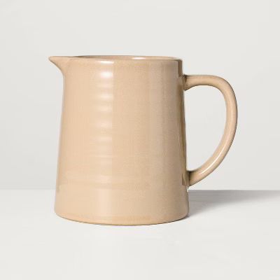 19oz Stoneware Pitcher Tan - Hearth & Hand™ with Magnolia | Target