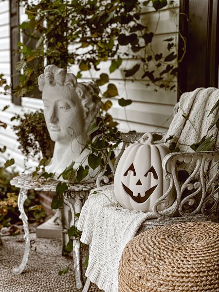 White ceramic Jack! You can paint him any color to match your home decor but I’m loving him white like this. 🎃🫶🏼🍂

#LTKSeasonal #LTKhome #LTKHalloween