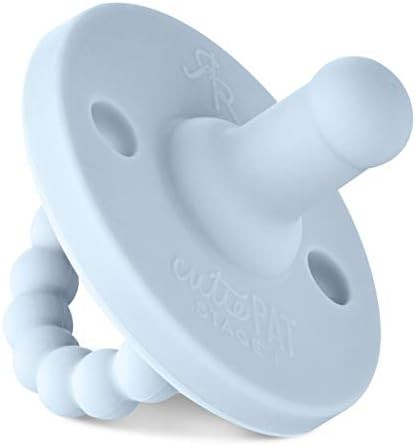 Ryan & Rose Cutie PAT Pacifier Teether (Stage 1, Blue) | Amazon (US)