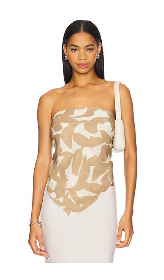 Enza Costa Scarf Top in Tan. | Revolve Clothing (Global)
