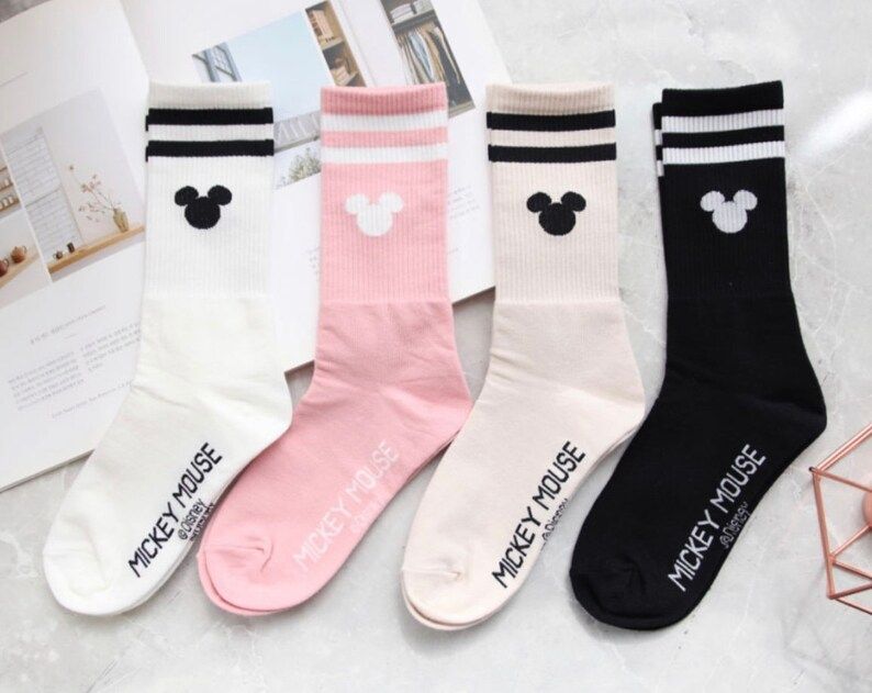 Mickey Mouse Character Socks, Women Socks, Unisex Socks, Cotton Socks, Soft Socks, Casual Socks, ... | Etsy (US)