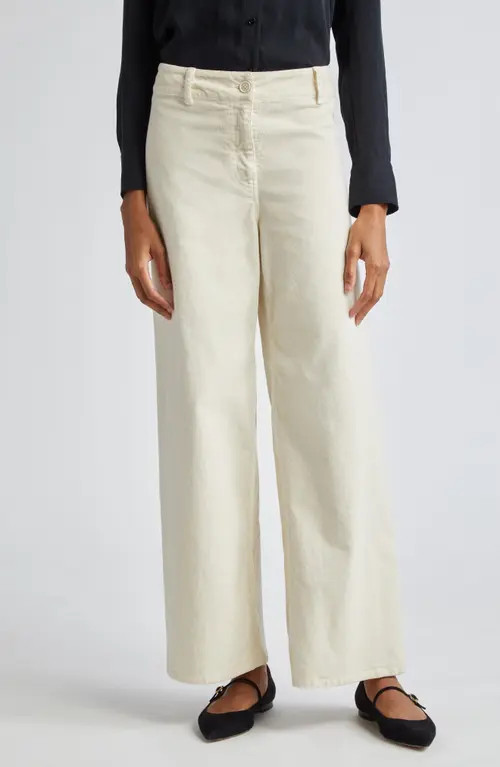 Nili Lotan Megan Wide Leg Pants in Stone at Nordstrom, Size 12 | Nordstrom