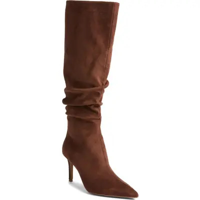 Open Edit Ariana Pointed Toe Knee High Boot in Black at Nordstrom, Size 8.5 | Nordstrom