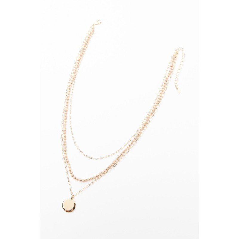 EVEREVE Brenna Stone Beaded Coin Necklace | EVEREVE | Evereve