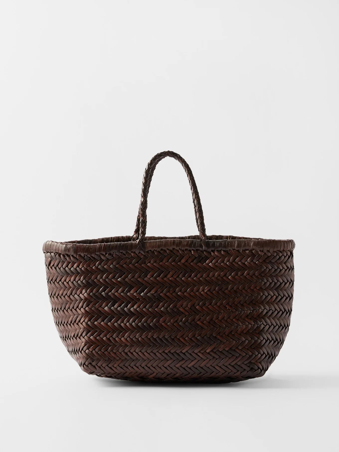 Triple Jump small woven-leather basket bag | Matches (EU)