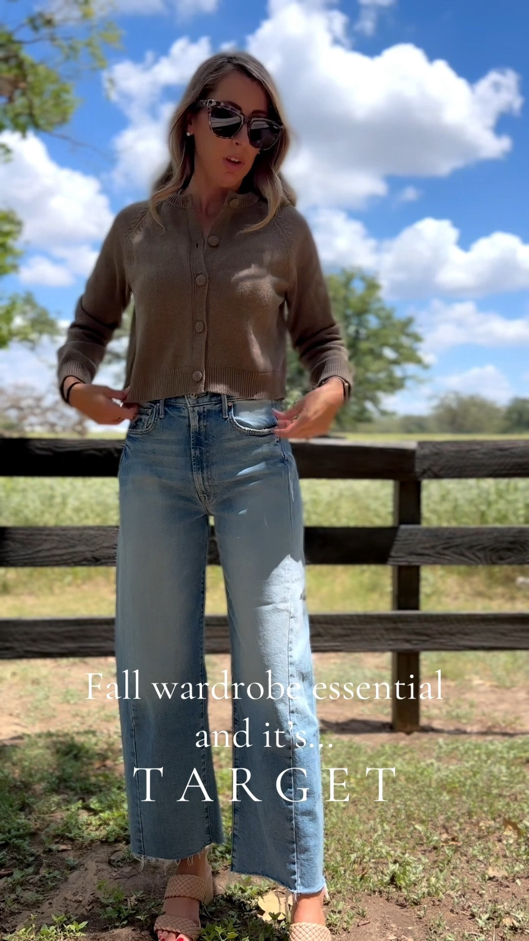 Fall wardrobe staple alert and its target! Cannot get over this cardigan, buttons, the length, it’s perfect! Wearing my normal XS. These jeans are a splurge but they so good! Size down one size. Barrel jeans, mother jeans, fall outfit, fall wardrobe, target fall. Callie Glass 

#LTKFindsUnder50 #LTKSeasonal #LTKSaleAlert