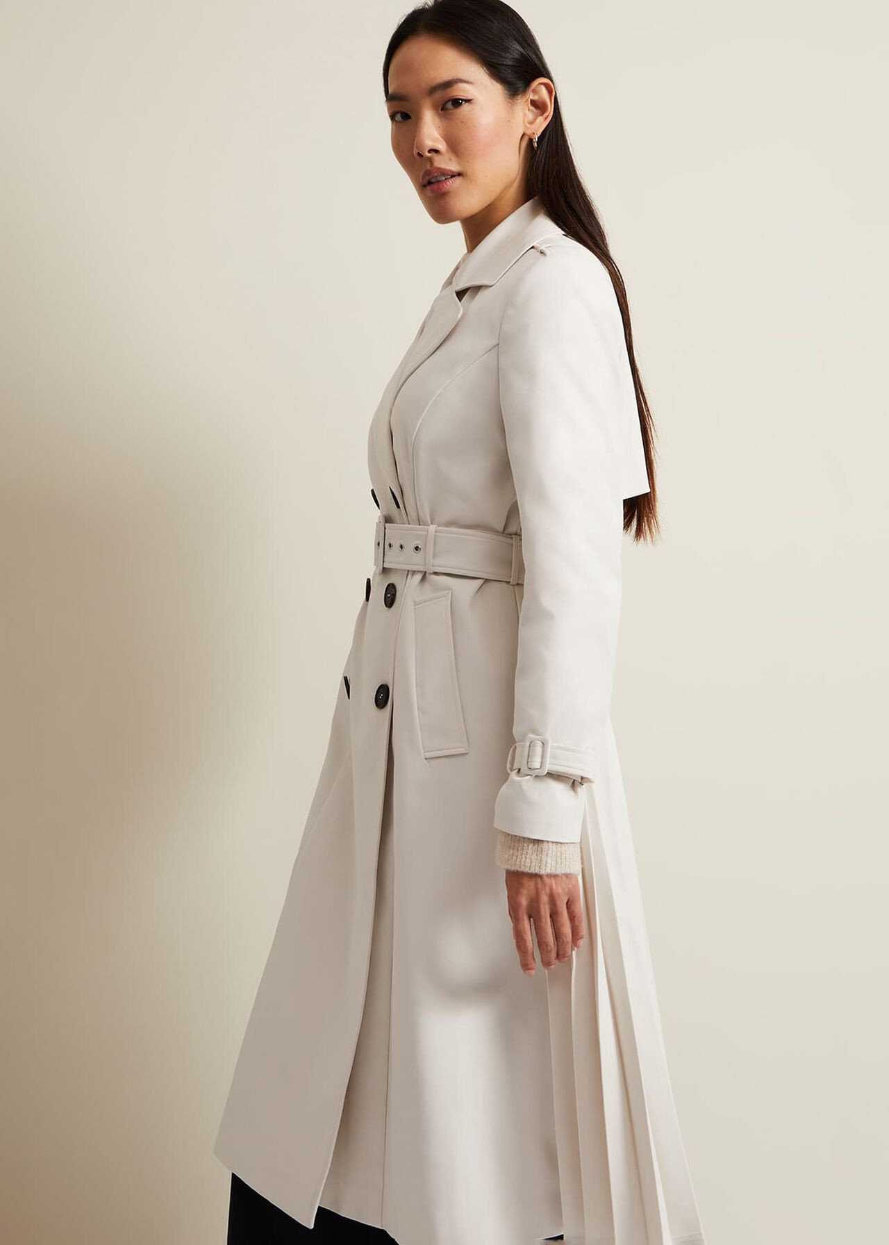 Eleanor Pleat Back Trench Coat | Phase Eight (UK)